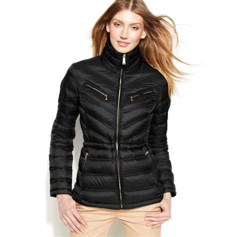 black michael kors puffer jacket|michael kors puffer jacket sale.